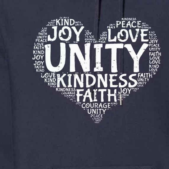 Joy Love Kindness Faith Unity Day Orange Anti Bullying Premium Hoodie