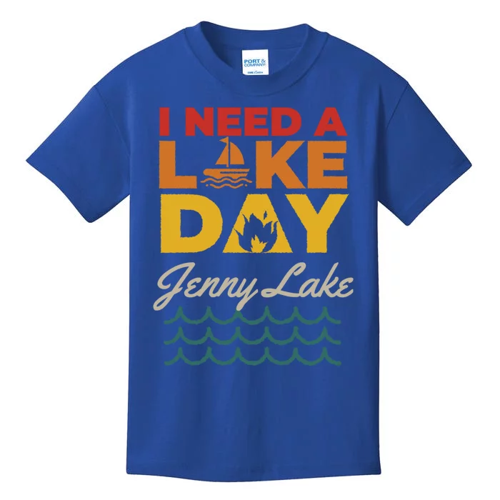 Jenny Lake Lake Life I Need A Lake Day Camping Vintage Camp Gift Kids T-Shirt