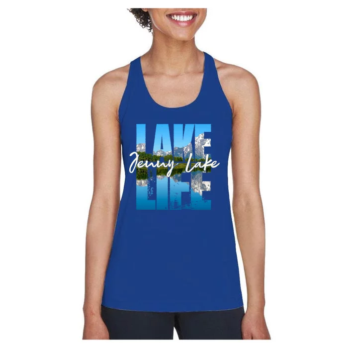 Jenny Lake Lakes Lake Life Kayaking Camping Kayak Basin Funny Gift Women's Racerback Tank