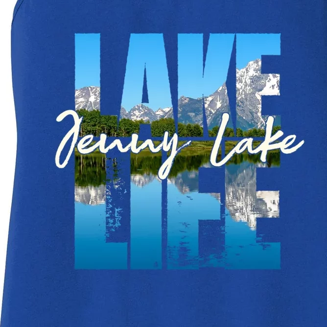 Jenny Lake Lakes Lake Life Kayaking Camping Kayak Basin Funny Gift Women's Racerback Tank