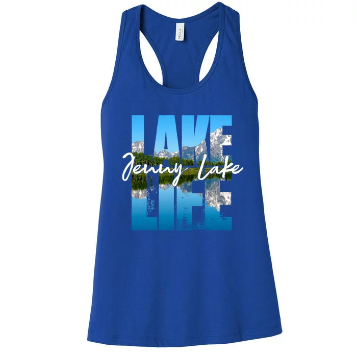 Jenny Lake Lakes Lake Life Kayaking Camping Kayak Basin Funny Gift Women's Racerback Tank