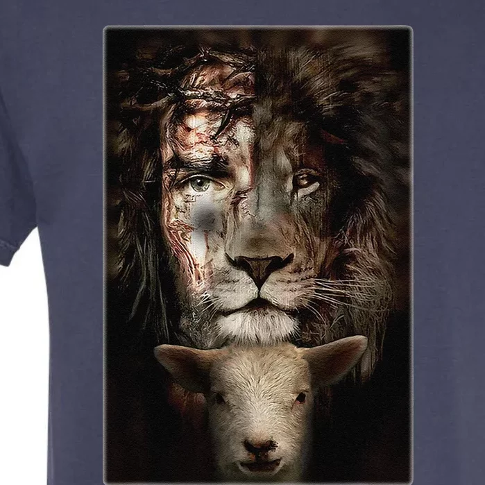 Jesus Lion Lamb Christian Lover Garment-Dyed Heavyweight T-Shirt