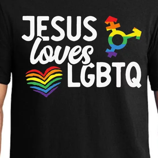 Jesus Loves LGBTQ Funny Queer Christian Gay Pride Lover Pajama Set