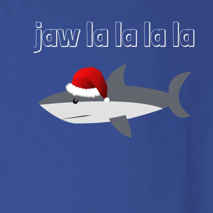 Jaw La La La La Christmas Shark Wearing Santa Hat Image Gift Toddler Long Sleeve Shirt