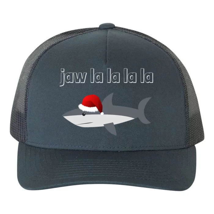 Jaw La La La La Christmas Shark Wearing Santa Hat Image Gift Yupoong Adult 5-Panel Trucker Hat