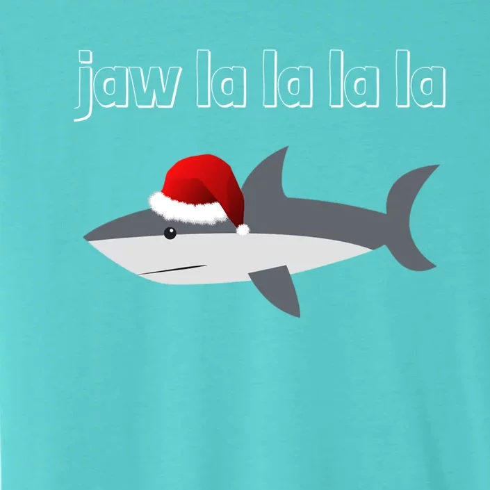 Jaw La La La La Christmas Shark Wearing Santa Hat Image Gift ChromaSoft Performance T-Shirt