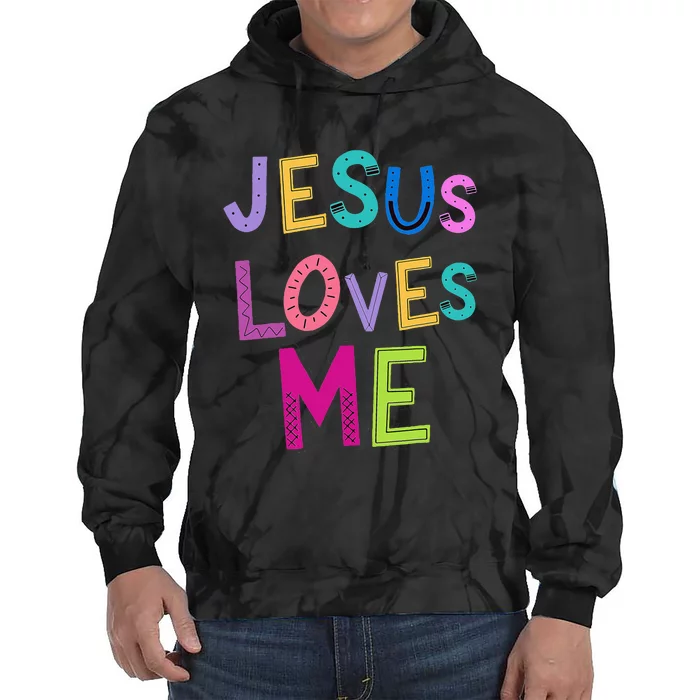 Jesus Loves Me Religious Christian Catholic Church Prayer Tie Dye Hoodie