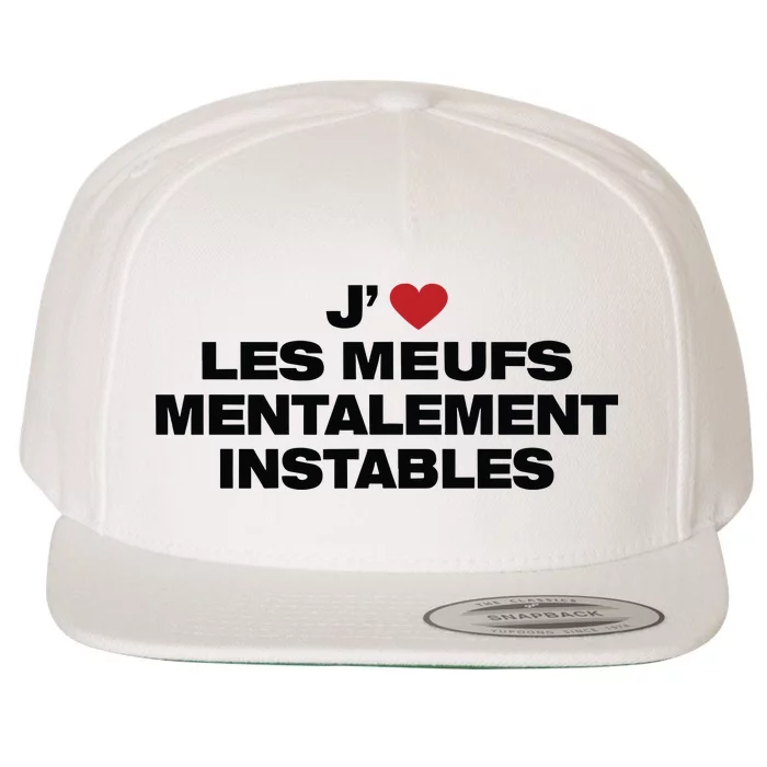 J Les Meufs Mentalement Instables Wool Snapback Cap