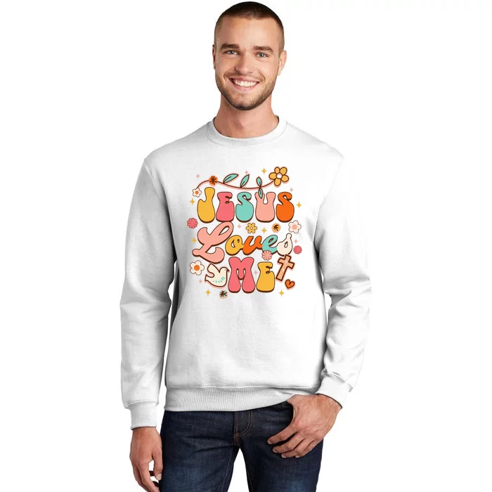 Jesus Loves Me Groovy Christian God Lover Religious Baby Sweatshirt