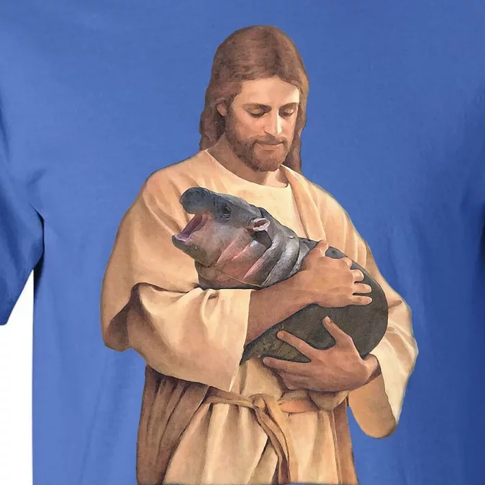 Jesus Loves Moo Deng Bouncy Pig Tall T-Shirt