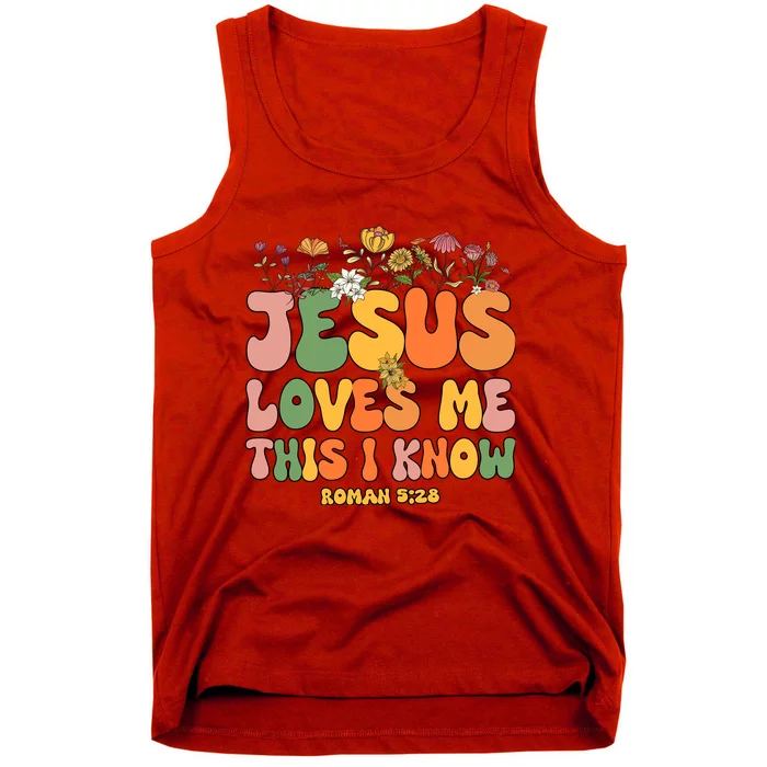 Jesus Love Me This I Know Groovy Wo Christian Tank Top