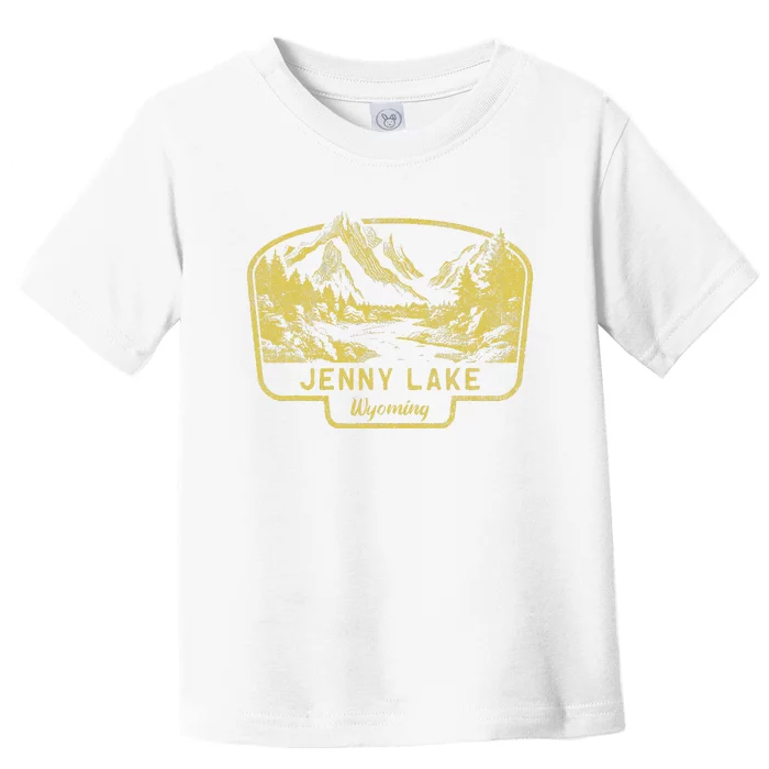 Jenny Lake Mountains Wyoming Hiking Outdoors Vintage Toddler T-Shirt