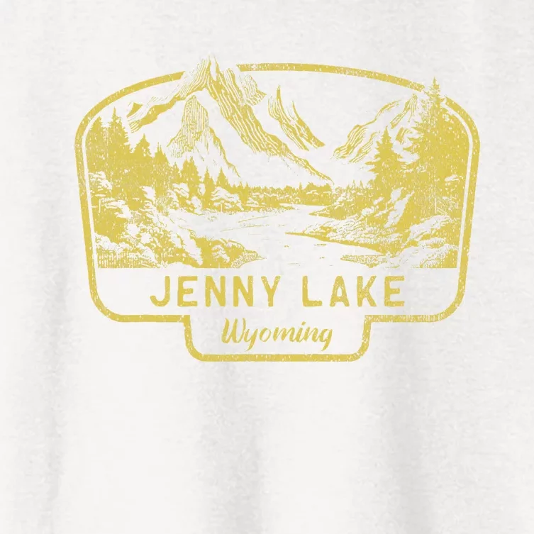 Jenny Lake Mountains Wyoming Hiking Outdoors Vintage Women's Crop Top Tee