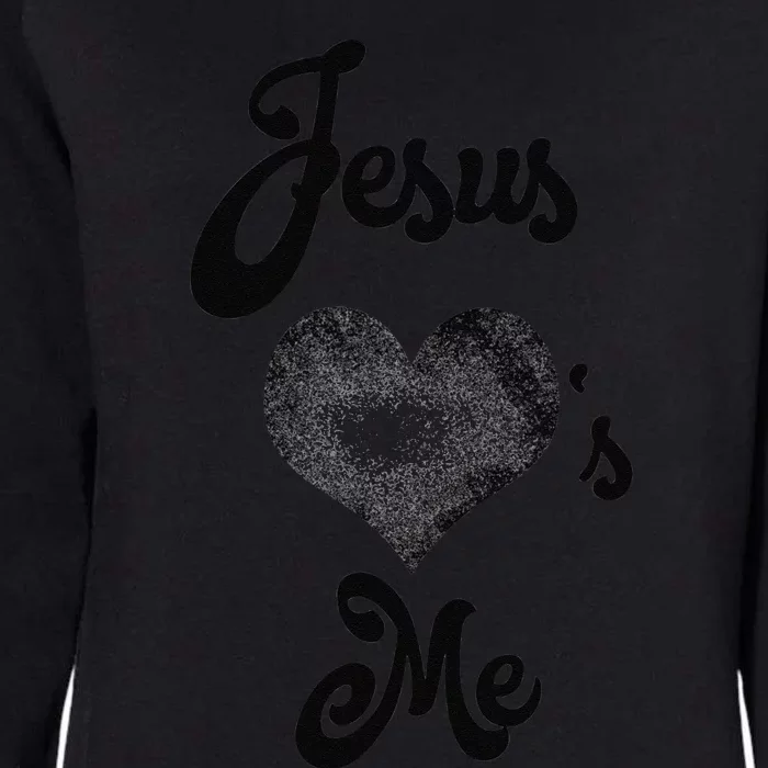 Jesus Loves Me T Heart Womens California Wash Sweatshirt