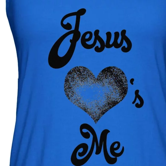 Jesus Loves Me T Heart Ladies Essential Flowy Tank