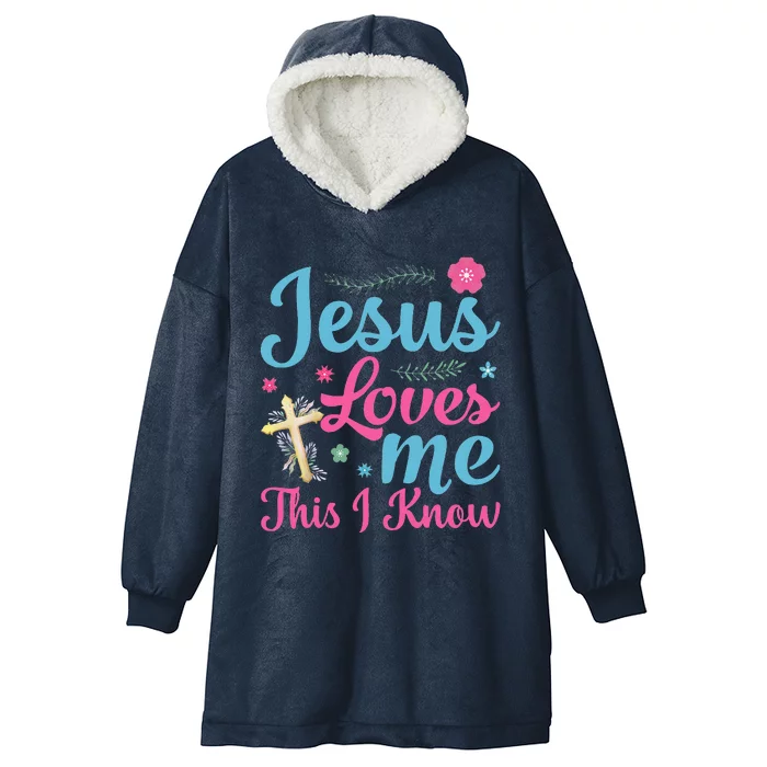 Jesus Loves Me This I Know Easter Day Quotes Hooded Wearable Blanket