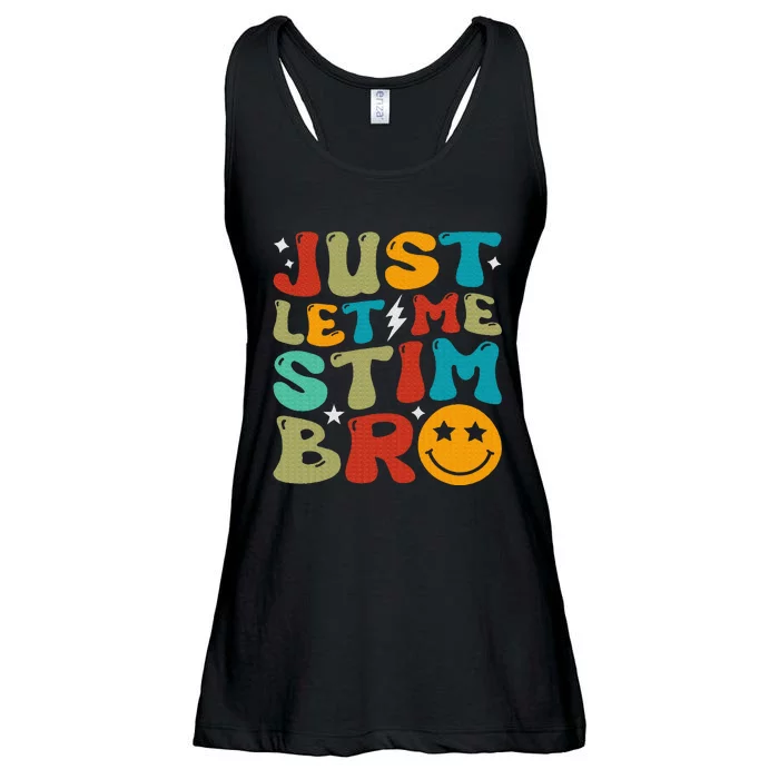 Just Let Me Stim Bro Funny Autism Awareness Ladies Essential Flowy Tank