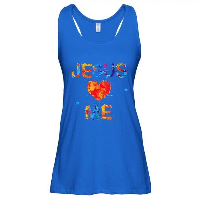 JESUS LOVES ME WITH A STRONG MESSAGE Ladies Essential Flowy Tank