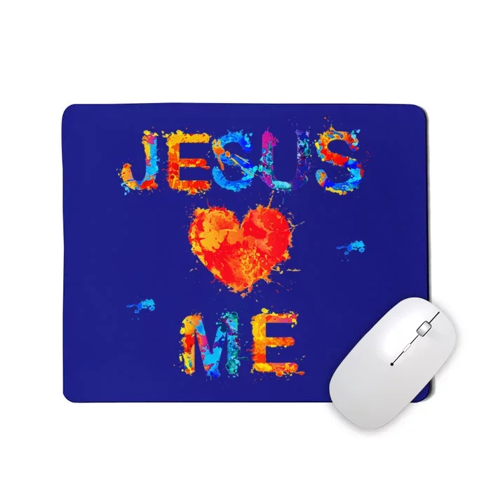 JESUS LOVES ME WITH A STRONG MESSAGE Mousepad