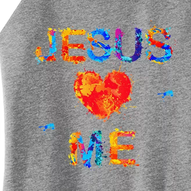 JESUS LOVES ME WITH A STRONG MESSAGE Women’s Perfect Tri Rocker Tank