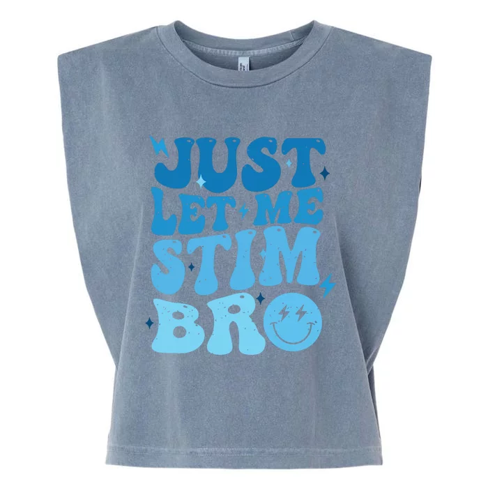 Just Let Me Stim Bro Autism Awareness Garment-Dyed Women's Muscle Tee