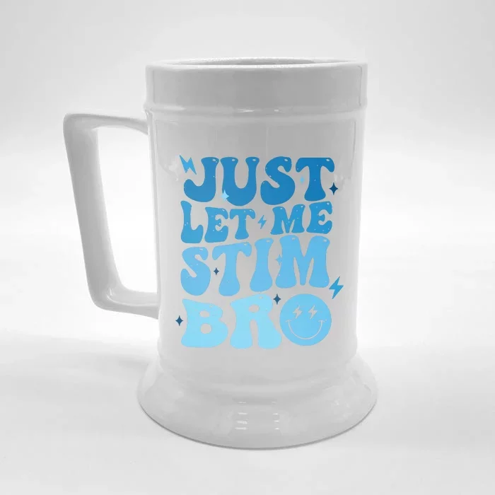 Just Let Me Stim Bro Autism Awareness Front & Back Beer Stein