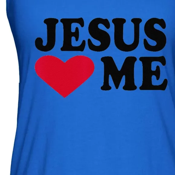 Jesus Loves Me Ladies Essential Flowy Tank