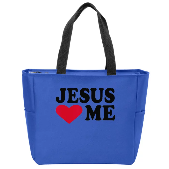 Jesus Loves Me Zip Tote Bag