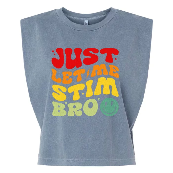 Just Let Me Stim Bro Autism Awareness Garment-Dyed Women's Muscle Tee