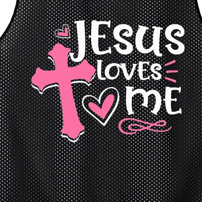 Jesus Loves Me Christian Cross Easter Day Family Mesh Reversible Basketball Jersey Tank