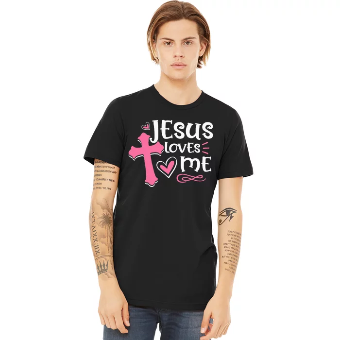 Jesus Loves Me Christian Cross Easter Day Family Premium T-Shirt