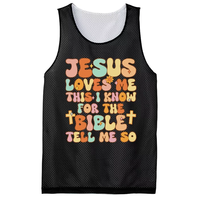 Jesus Loves Me This I Know Jesus Christian Mesh Reversible Basketball Jersey Tank