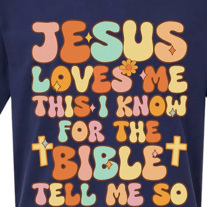 Jesus Loves Me This I Know Jesus Christian Sueded Cloud Jersey T-Shirt