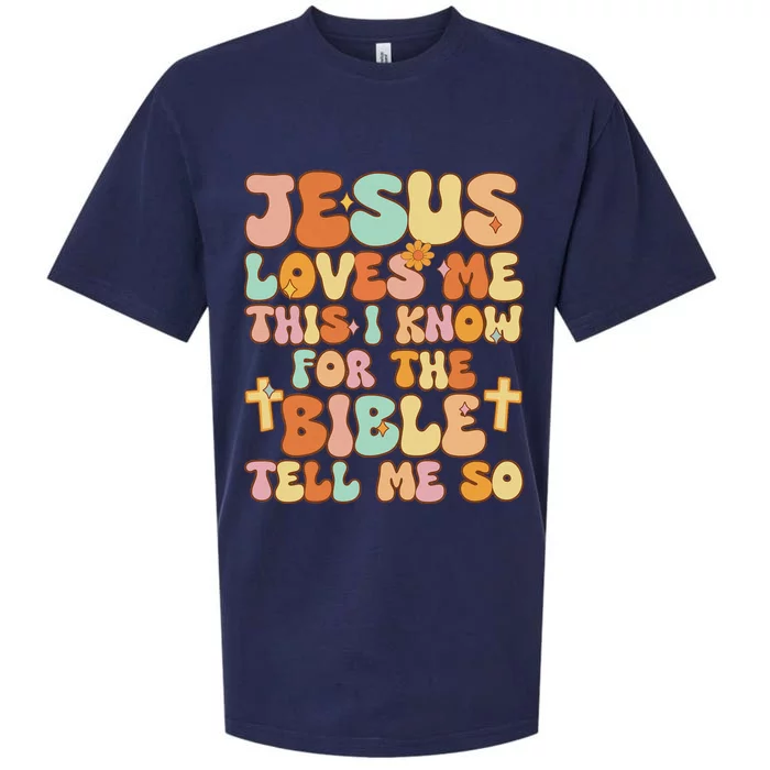 Jesus Loves Me This I Know Jesus Christian Sueded Cloud Jersey T-Shirt