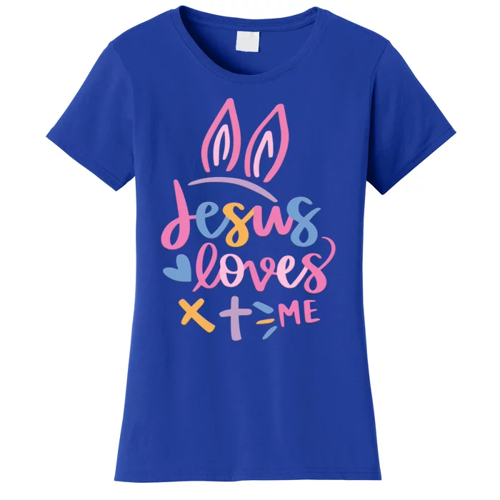 Jesus Loves Me Christian Cross Easter Day Family Outfit Gift Women's T-Shirt