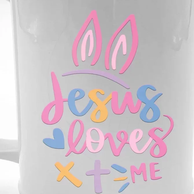 Jesus Loves Me Christian Cross Easter Day Family Outfit Gift Front & Back Beer Stein