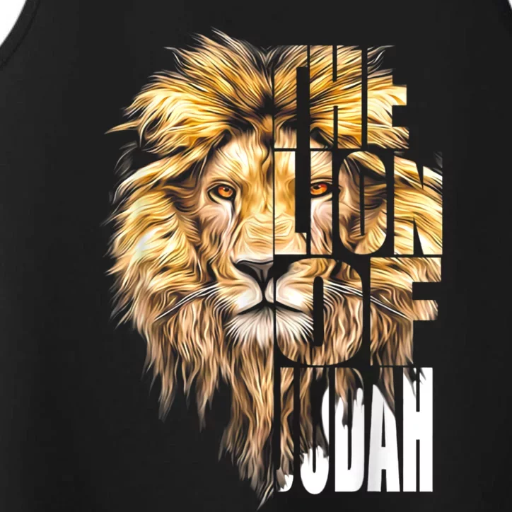 Jesus Lion Of Judah Christian Gift For Men Women Performance Tank