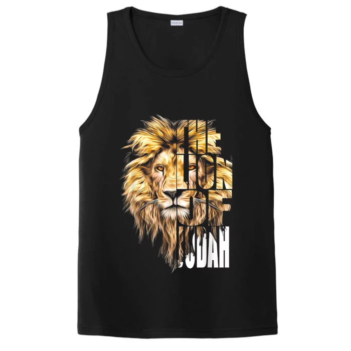 Jesus Lion Of Judah Christian Gift For Men Women Performance Tank