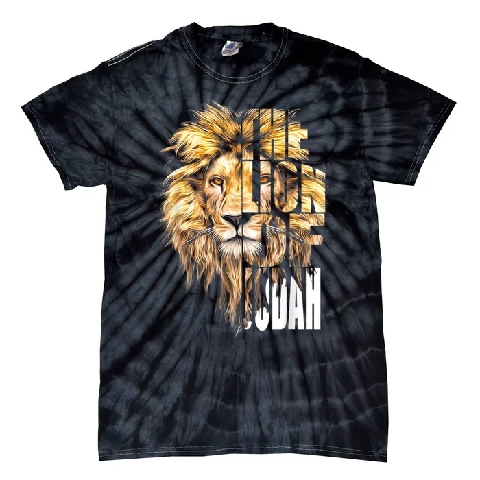 Jesus Lion Of Judah Christian Gift For Men Women Tie-Dye T-Shirt