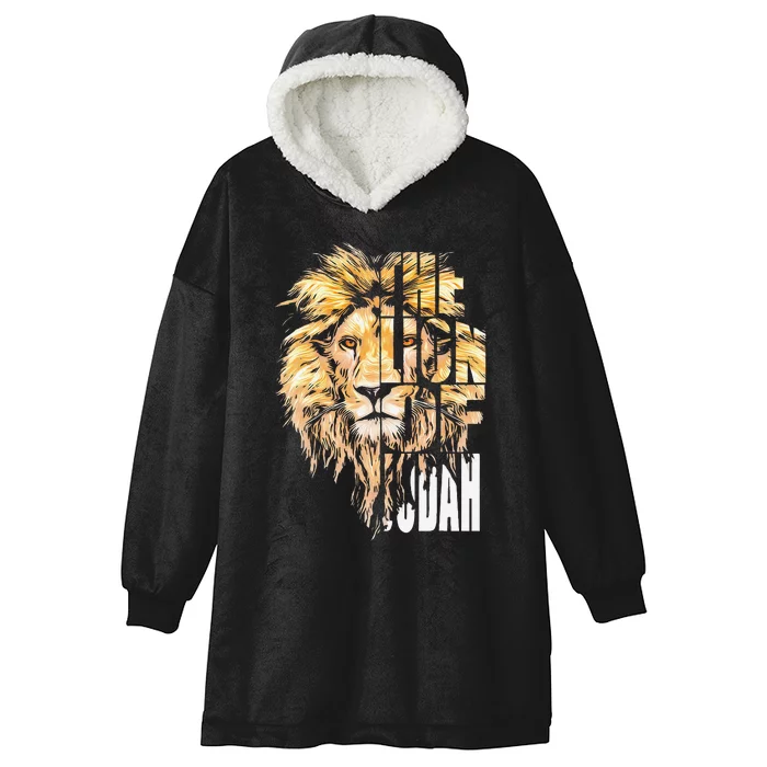 Jesus Lion Of Judah Hooded Wearable Blanket