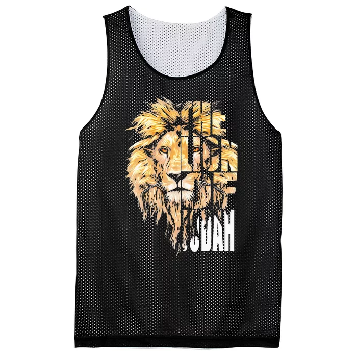 Jesus Lion Of Judah Christian Gift For Men Women Mesh Reversible Basketball Jersey Tank