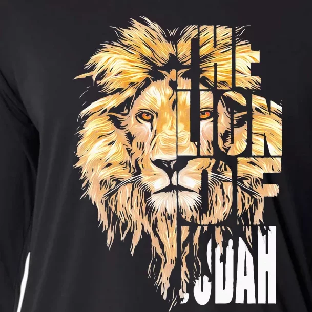 Jesus Lion Of Judah Christian Gift For Men Women Cooling Performance Long Sleeve Crew