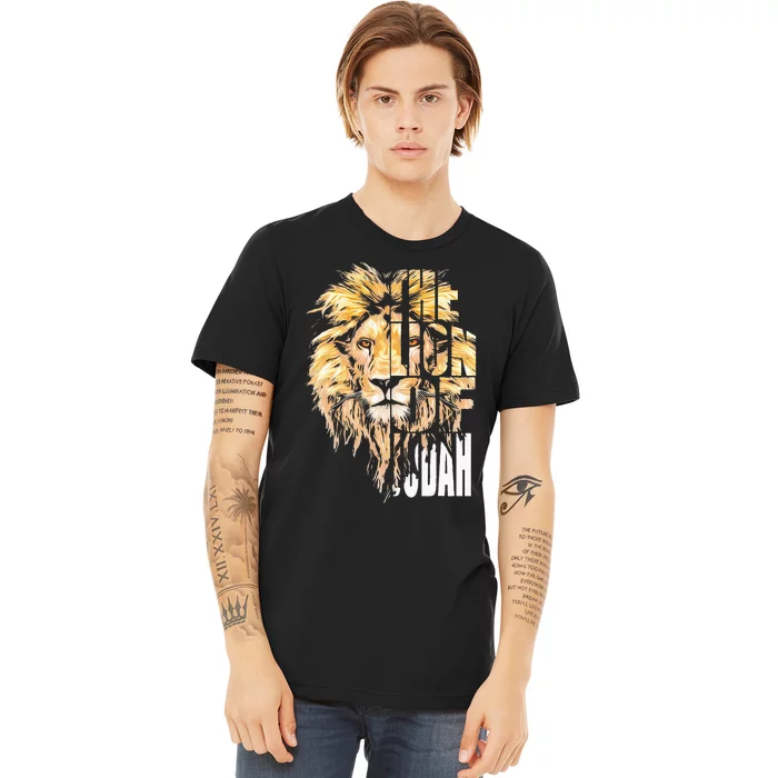 Jesus Lion Of Judah Christian Gift For Men Women Premium T-Shirt