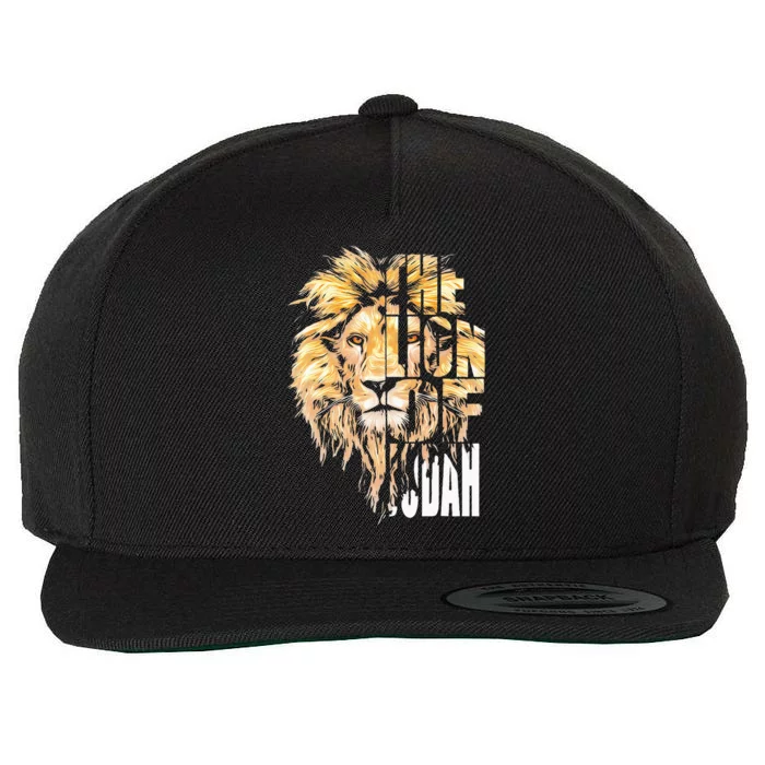 Jesus Lion Of Judah Christian Gift For Men Women Wool Snapback Cap