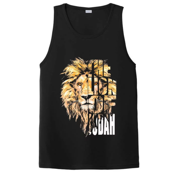 Jesus Lion Of Judah Christian Gift Performance Tank