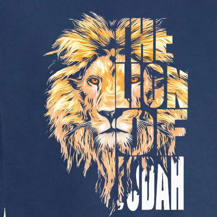 Jesus Lion Of Judah Christian Gift Garment-Dyed Sweatshirt