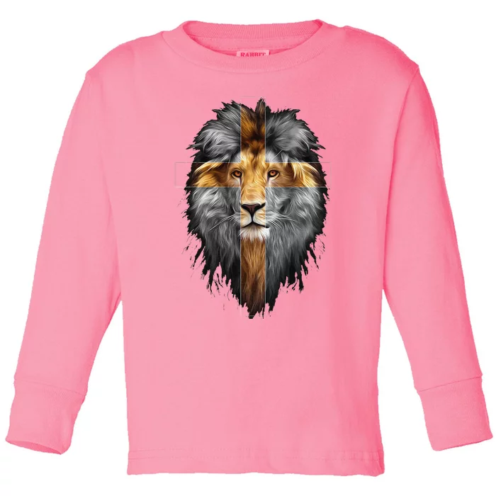 Jesus Lion Of Judah Toddler Long Sleeve Shirt