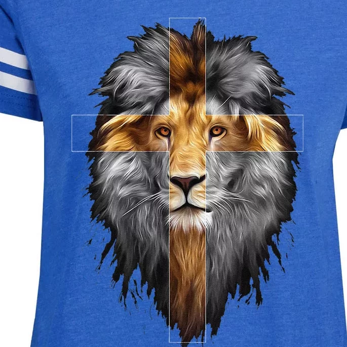 Jesus Lion Of Judah Enza Ladies Jersey Football T-Shirt