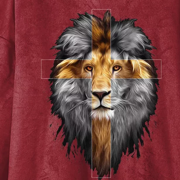 Jesus Lion Of Judah Hooded Wearable Blanket