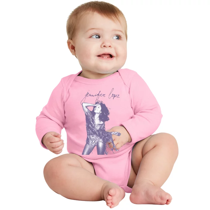 Jennifer Lopez Purple Portrait Baby Long Sleeve Bodysuit